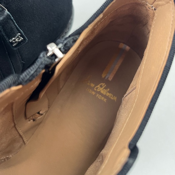 Sam Edelman Black Ankle Suede Leather Boots - Picture 7 of 16